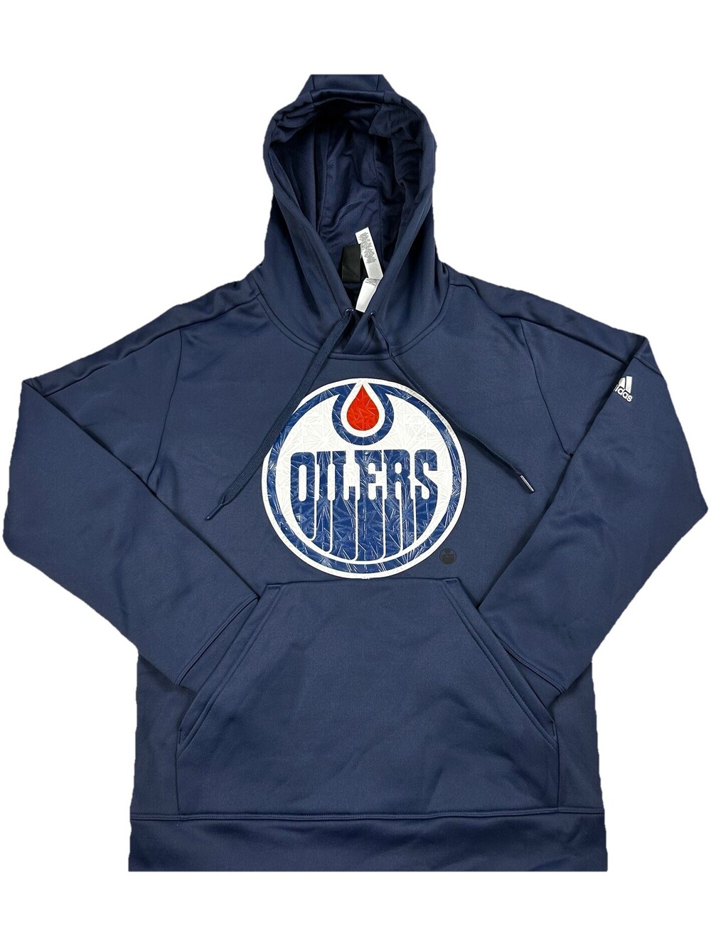 Edmonton Oilers Adidas Navy Pull Over Hoodie Women Medium Performance Sweatshirt